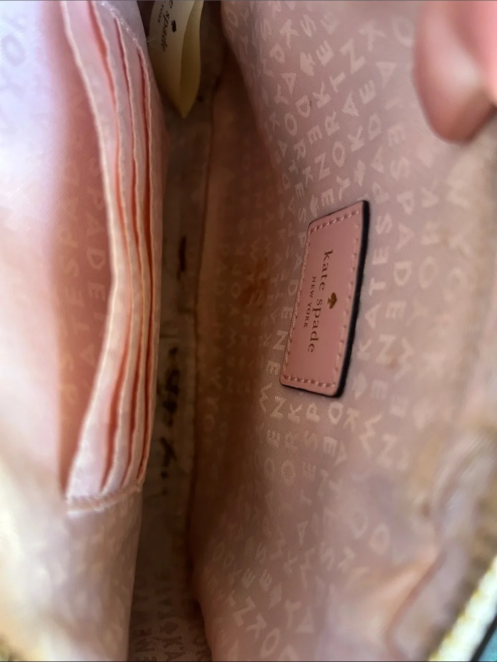 kate spade Pink and Cream Leather Crossbody Camera Bag